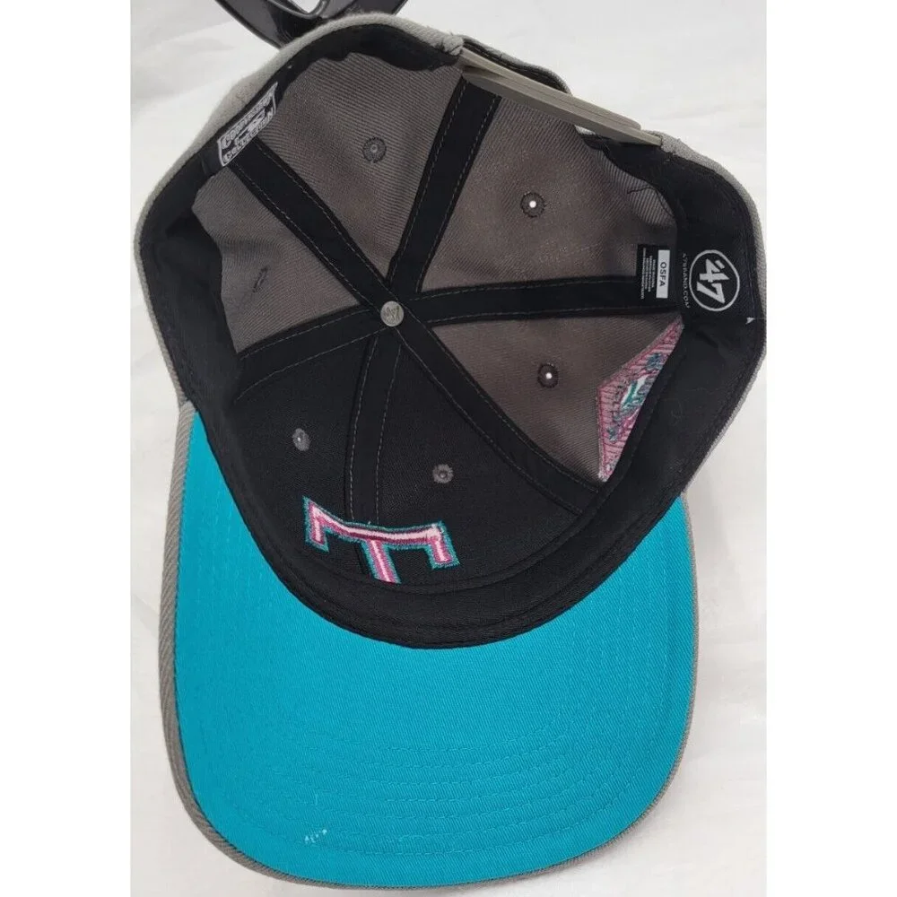47‎ Brand Texas Rangers MVP One Size Gray,Teal And Magenta Side Patch Snapback